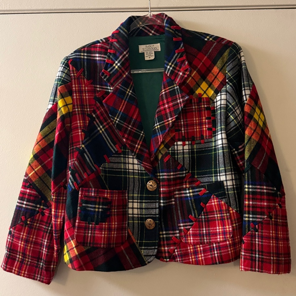 Sandy Starkman Preppy Colorful Plaid Blazer🔥 - Picture 10 of 16